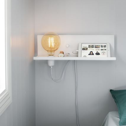 Markslöjd 106969 - himmennettävä seinävalaisin USB MULTI 1xE27 / 60W / 230V