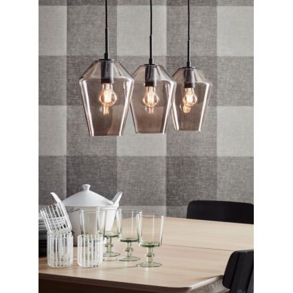 Markslöjd 107132 - Kattokruunu narulla RETRO 3xE27/60W/230V