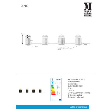 Markslöjd 107203 - Kristallipöytävalaisin JINX 4xGU10/6W/230V
