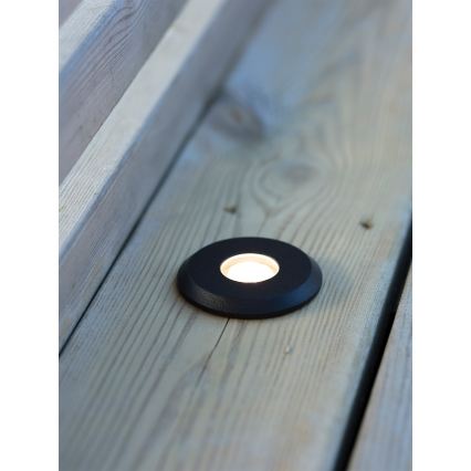 Markslöjd 107284 - LED-uppoasennettava ulkovalaisin GARDEN24 LED/0,8 W/24 V IP44 musta