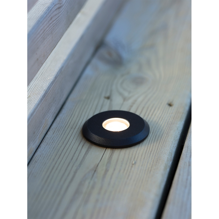 Markslöjd 107284 - LED-uppoasennettava ulkovalaisin GARDEN24 LED/0,8 W/24 V IP44 musta