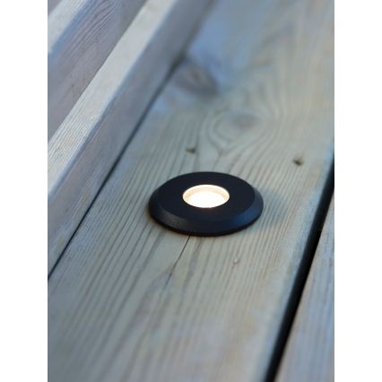 Markslöjd 107285 - LED-upotettava ulkovalaisin GARDEN24 LED/3W/24V IP44 musta