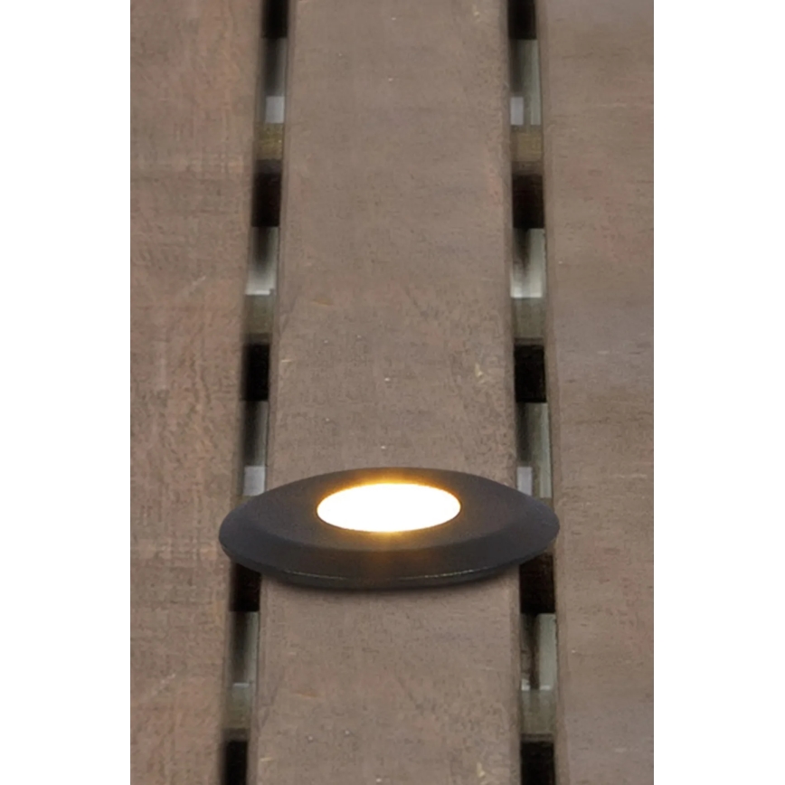 Markslöjd 107285 - LED-upotettava ulkovalaisin GARDEN24 LED/3W/24V IP44 musta