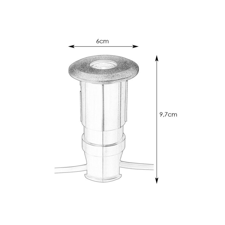 Markslöjd 107285 - LED-upotettava ulkovalaisin GARDEN24 LED/3W/24V IP44 musta