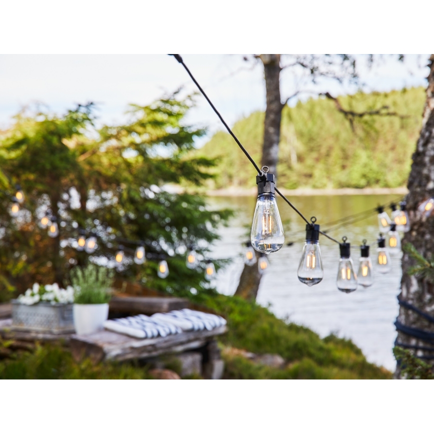 Markslöjd 107293 - LED Ulkokäyttöön tarkoitettu koristevalosarja GIRLANDA GARDEN 10xLED 5,5m IP44