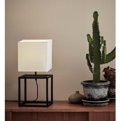 Markslöjd 107306 - Pöytävalaisin CUBE 1xE27/60W/230V