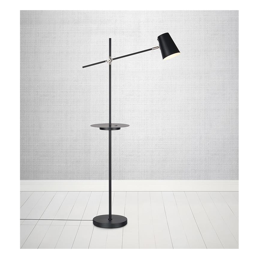 Markslöjd 107307 - Lattiavalaisin USB LINEAR 1xE14 / 40W / 230V