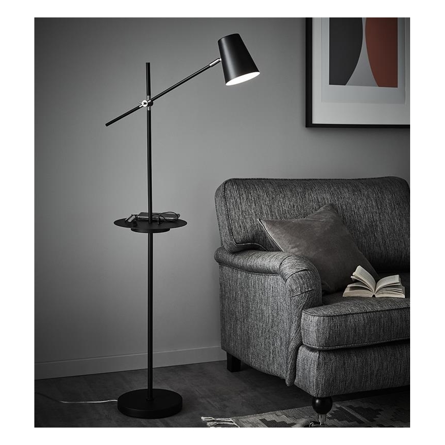 Markslöjd 107307 - Lattiavalaisin USB LINEAR 1xE14 / 40W / 230V