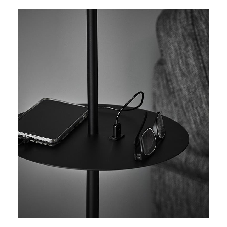 Markslöjd 107307 - Lattiavalaisin USB LINEAR 1xE14 / 40W / 230V