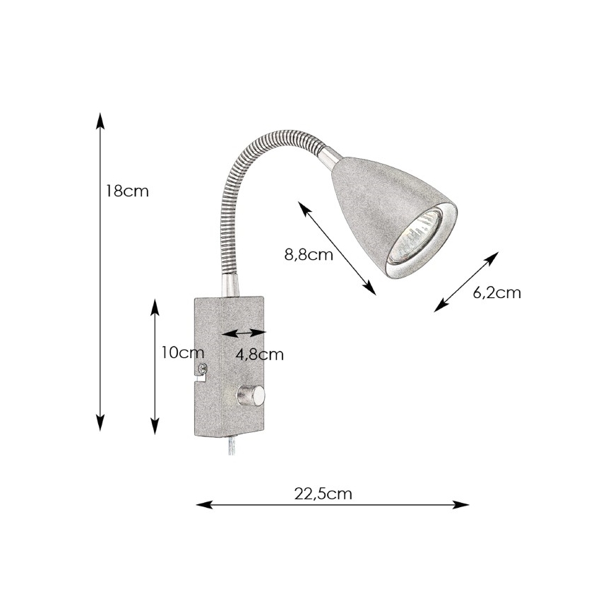 Markslöjd 107409 - Himmennettävä seinävalaisin CIRO 1xGU10/7W/230V