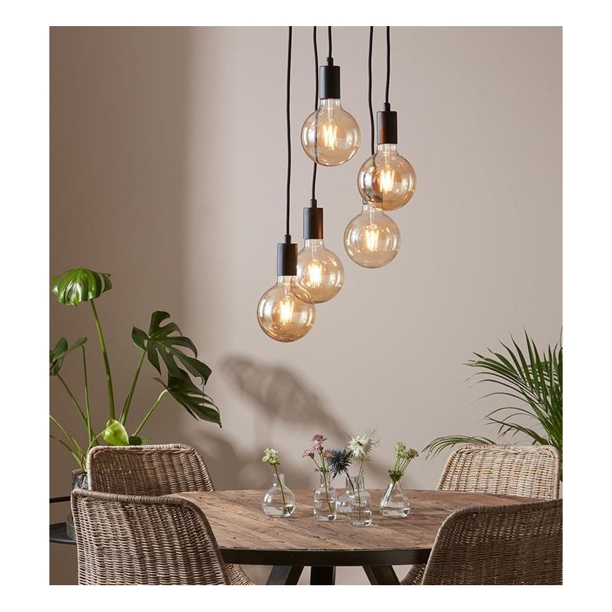 Markslöjd 107467 - Kattokruunu narulla SKY 5xE27/60W/230V