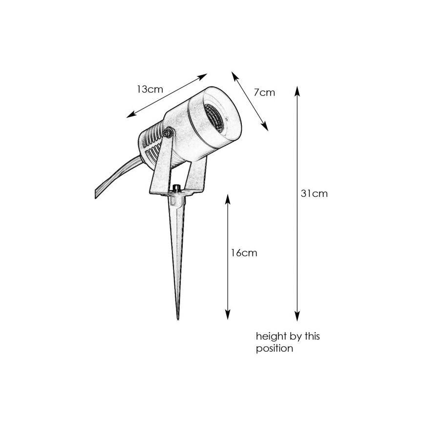 Markslöjd 107714 - LED-ulkovalaisin GARDEN24 LED/6W/24V IP44 mattakromi