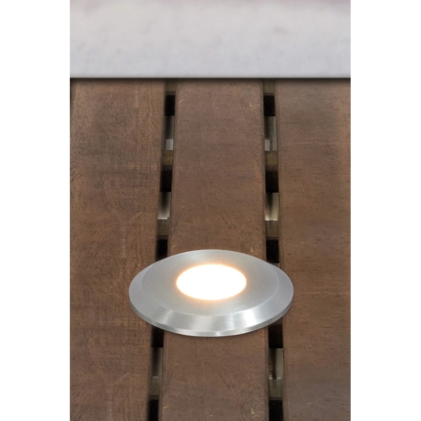 Markslöjd 107716 - LED-upotettava ulkovalaisin GARDEN24 LED/0,8W/24V IP44 musta/mattakromi
