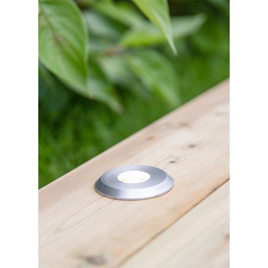 Markslöjd 107717 - LED-uppoasennettava ulkovalaisin GARDEN24 LED/3W/24V IP44 musta/mattakromi