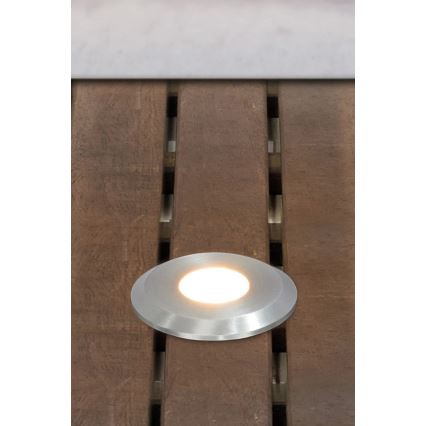 Markslöjd 107717 - LED-uppoasennettava ulkovalaisin GARDEN24 LED/3W/24V IP44 musta/mattakromi