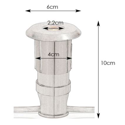 Markslöjd 107717 - LED-uppoasennettava ulkovalaisin GARDEN24 LED/3W/24V IP44 musta/mattakromi