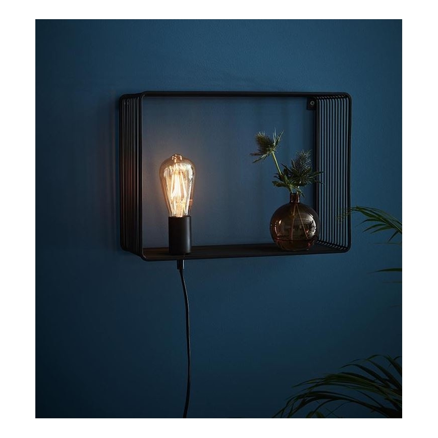 Markslöjd 107814 - Seinävalaisin SHELF 1xE27/60W/230V