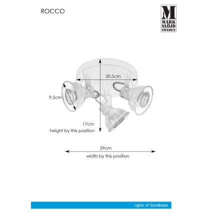 Markslöjd 107852 - Kohdevalo ROCCO 3xGU10/7W/230V