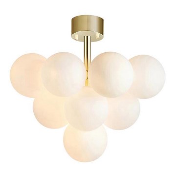 Markslöjd 107912 - Pintakiinnitteinen kattokruunu MERLOT 13xG9/20W/230V halkaisija 56 cm valkoinen/kultainen