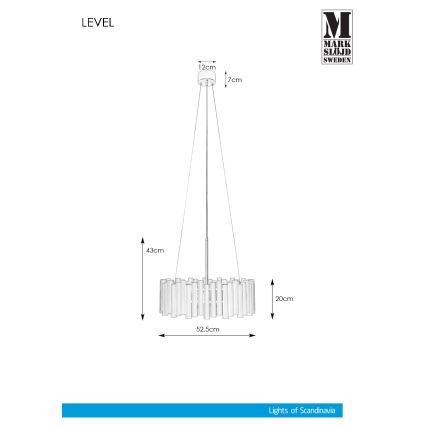 Markslöjd 107925 - Riippukattokruunu LEVEL 3xE27/60W/230V
