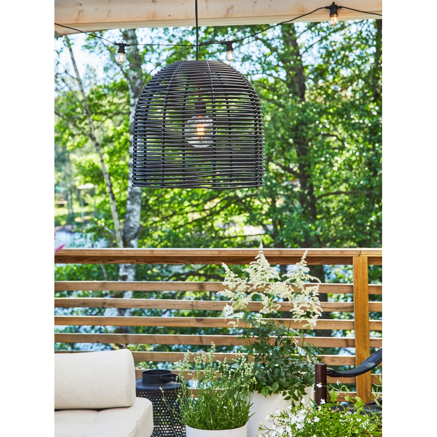 Markslöjd 107990 - LED-riippuvalaisin ulkokäyttöön GARDEN24 LED/2,86W/24V IP44 rottinki/musta
