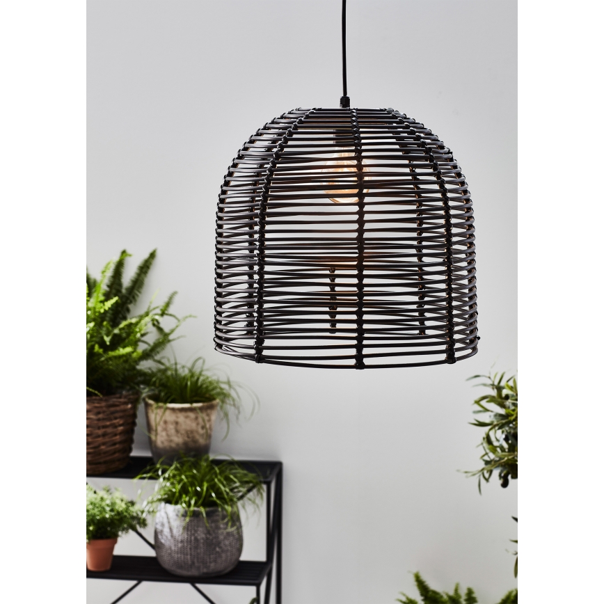 Markslöjd 107990 - LED-riippuvalaisin ulkokäyttöön GARDEN24 LED/2,86W/24V IP44 rottinki/musta