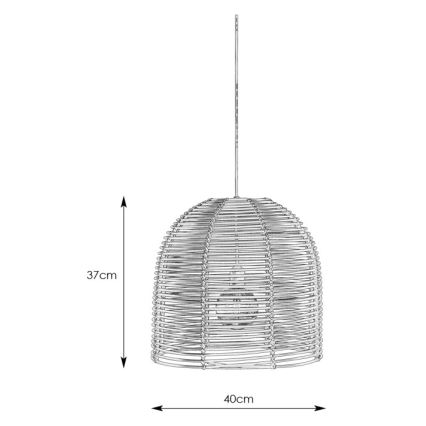 Markslöjd 107990 - LED-riippuvalaisin ulkokäyttöön GARDEN24 LED/2,86W/24V IP44 rottinki/musta