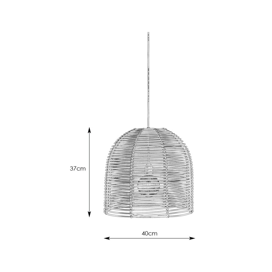Markslöjd 107990 - LED-riippuvalaisin ulkokäyttöön GARDEN24 LED/2,86W/24V IP44 rottinki/musta