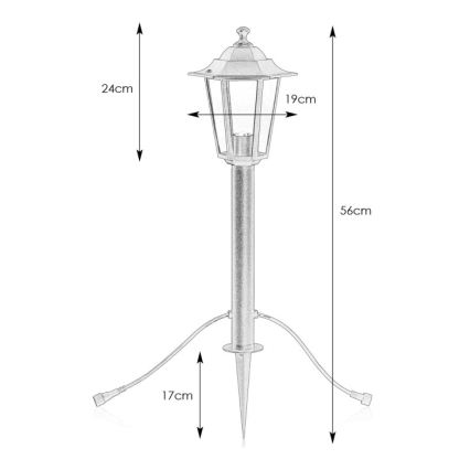 Markslöjd 107991 - LED-ulkovalaisin GARDEN24 LED/3W/24V 39 cm IP44 musta
