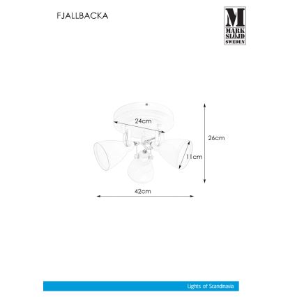 Markslöjd 108083 - Kylpyhuoneen kohdevalo FJÄLLBACKA 3xG9/20W/230V IP44 valkoinen