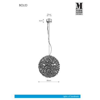 Markslöjd 108101 - Kristallikruunu narussa BOLID 9xG9/20W/230V