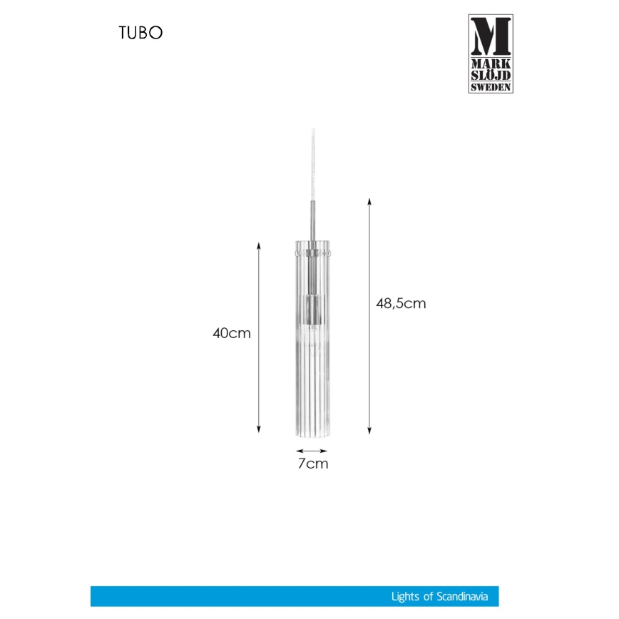 Markslöjd 108112 - Kattokruunu narulla TUBO 1xE14 / 40W / 230V