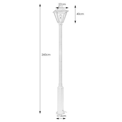 Markslöjd 108171 - LED-ulkovalaisin GARDEN24 LED/3W/24V 260 cm IP44 musta