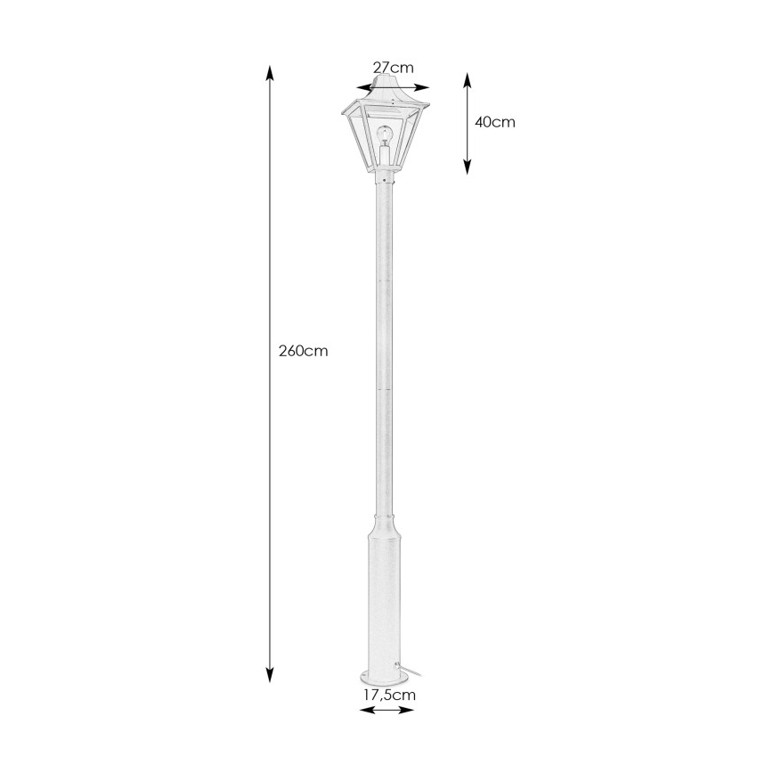 Markslöjd 108171 - LED-ulkovalaisin GARDEN24 LED/3W/24V 260 cm IP44 musta