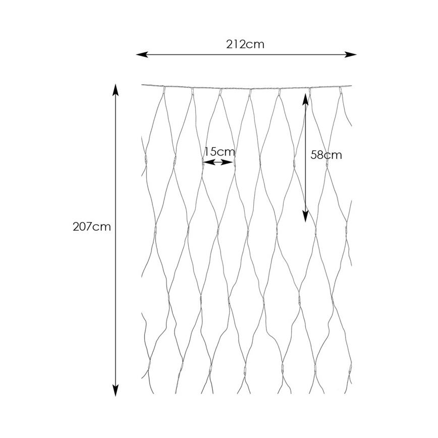 Markslöjd 108178 - LED-ulkojouluverho GARDEN24 160xLED/4W/24V 2x2m lämmin valkoinen