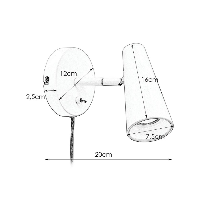 Markslöjd 108199 - Seinävalaisin CREST 1xGU10/7W/230V valkoinen