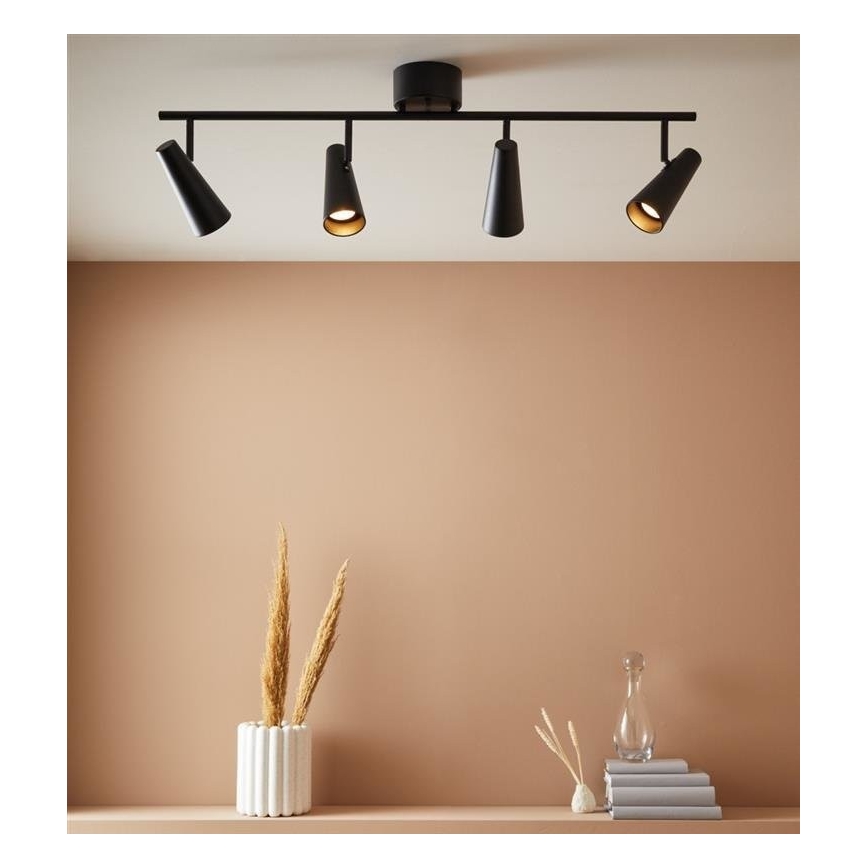 Markslöjd 108202 - Kohdevalo CREST 4xGU10/7W/230V musta