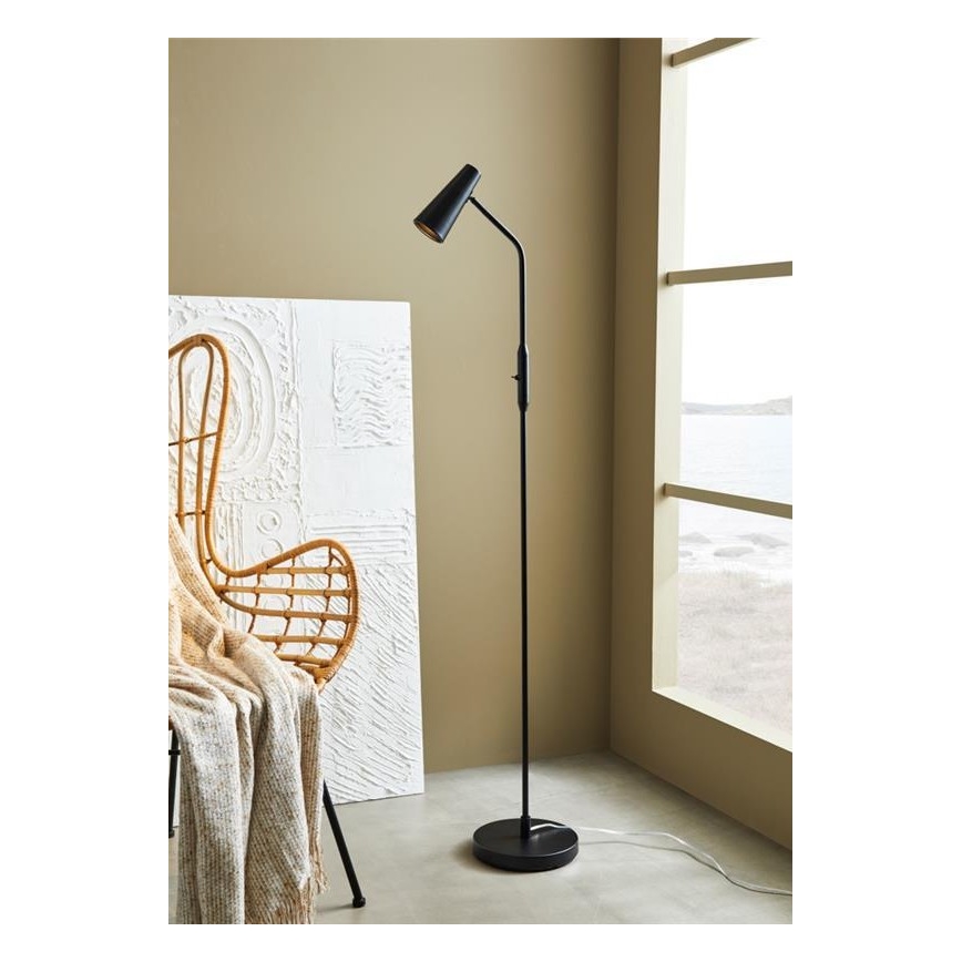 Markslöjd 108206 - Lattialamppu CREST 1xGU10/7W/230V musta