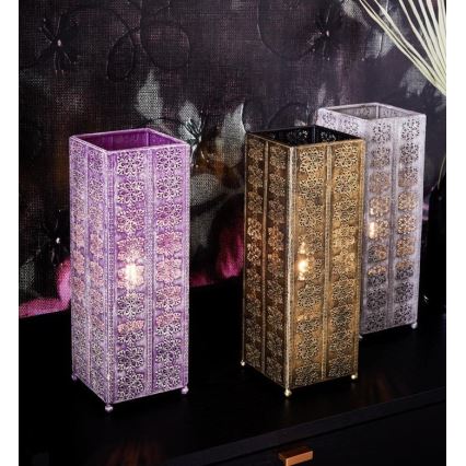 Markslöjd 108224 - Pöytälamppu AGRA 1xE14/18W/230V violetti