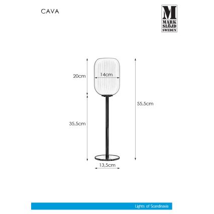 Markslöjd 108251 - Pöytävalaisin CAVA 1xE14/40W/230V kulta