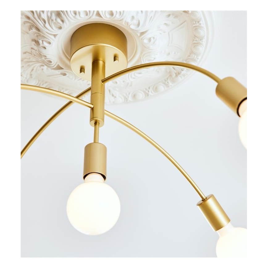 Markslöjd 108285 - Pinta-asetettava kattokruunu CYGNUS 5xE27/40W/230V kulta