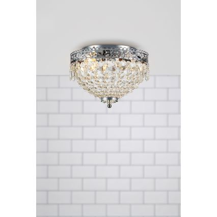 Markslöjd 108423 - Kattovalo JOLINE 2xE14/40W/230V mattakromi