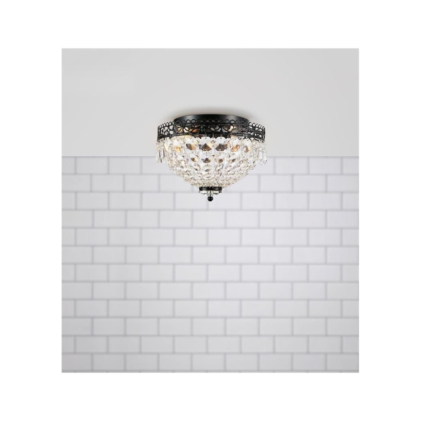 Markslöjd 108424 - Kattovalo JOLINE 2xE14/40W/230V musta