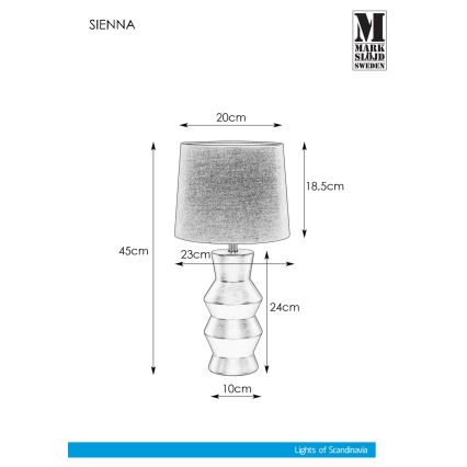 Markslöjd 108448 - Pöytävalaisin SIENNA 1xE27/40W/230V valkoinen