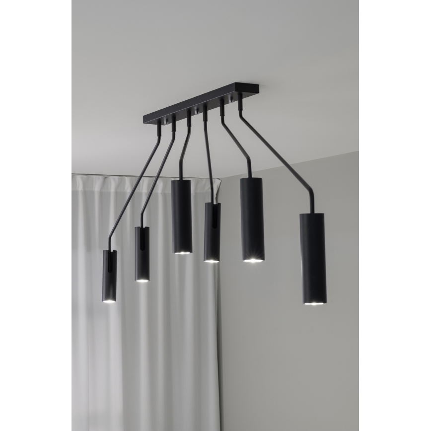 Markslöjd 108508 - Kohdevalo RAMUS 6xGU10/25W/230V musta