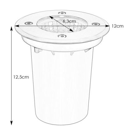 Markslöjd 108536 - LED-uppoasennettava ulkovalaisin GARDEN24 LED/6,2W/24V IP44 mattakromi