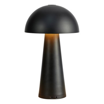 Markslöjd 108655 - himmennettävä ladattava LED-pöytälamppu FUNGI LED/1,5W/5V 2000 mAh IP44 musta