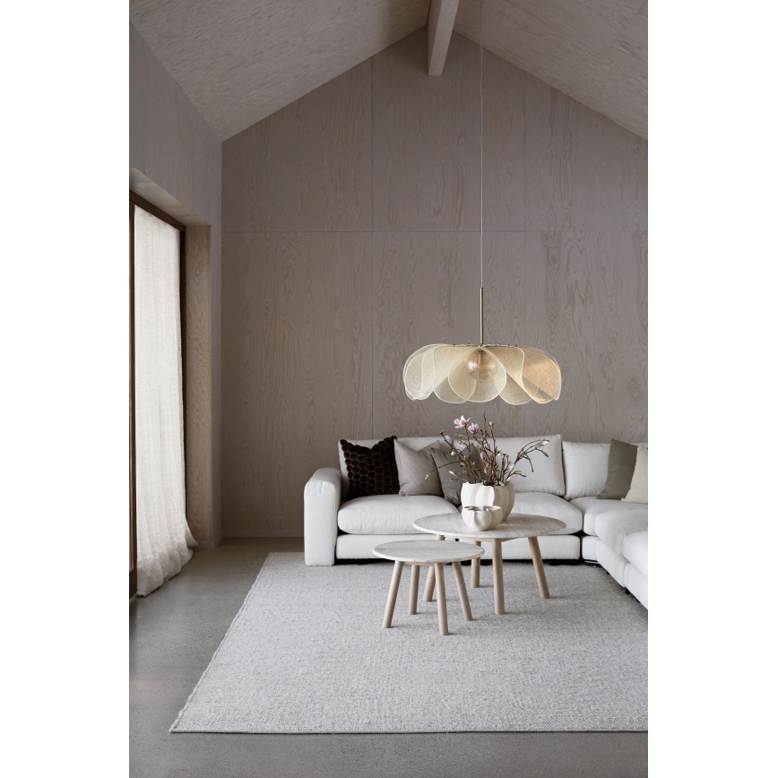 Markslöjd 108661 - Kattokruunu johdossa STYRKA 1xE27/40W/230V halkaisija 75 cm beige