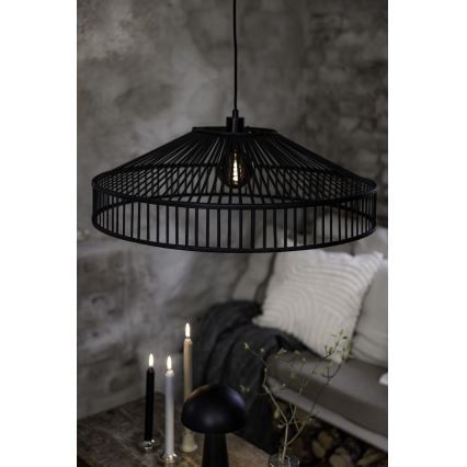 Markslöjd 108782 - Kattokruunu johdossa TAPA 1xE27/40W/230V musta/bambu