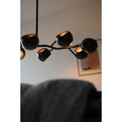 Markslöjd 108852 - Riippukattokruunu EDGAR 8xE14/40W/230V musta